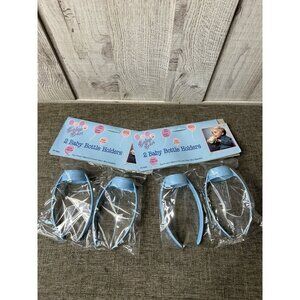 Baby Bottle Easy Grip Holders Blue Set Of 4